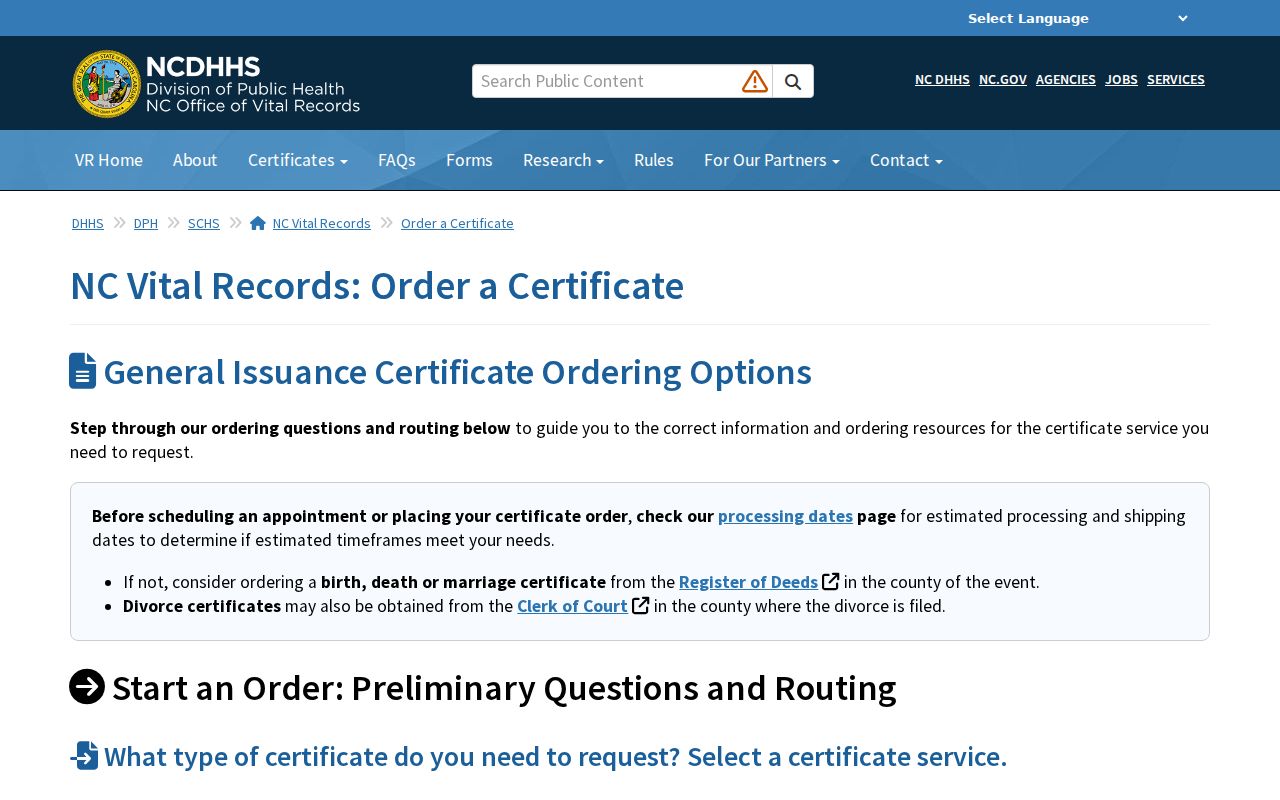 Cabarrus County residents directory North Carolina vital records order page