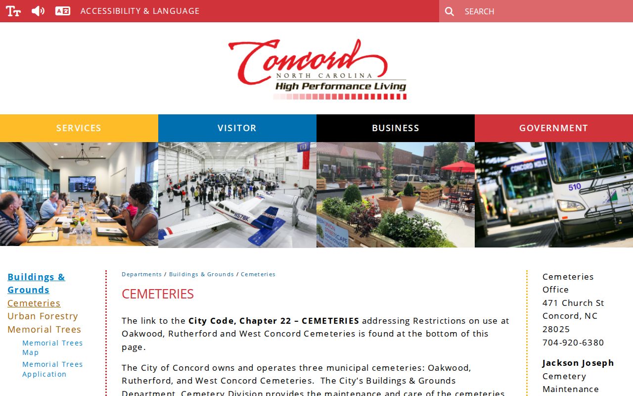 Cabarrus County neighbors Concord cemeteries public record source
