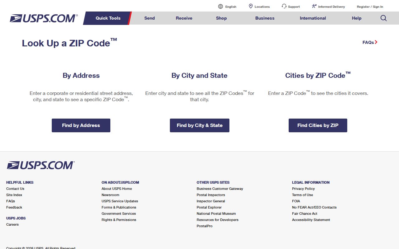 Cabarrus County ZIP code directory USPS verification choices